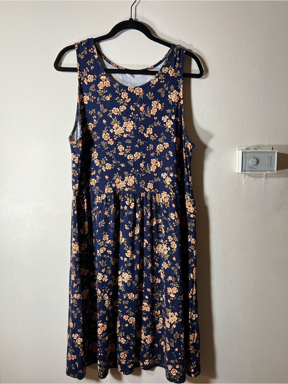 Navy Floral Dress size XL